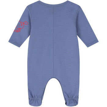 Baby Boys Blue Logo Babygrow